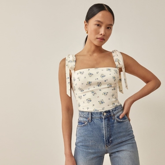 Reformation Ellora Top in Blaire size 12 NWT - Picture 4 of 10